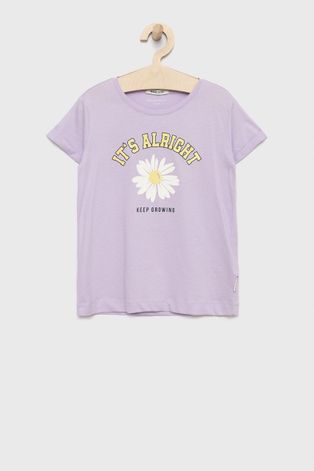 Tom Tailor t-shirt bawełniany dziecięcy kolor fioletowy