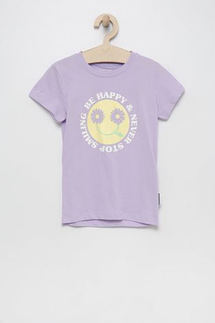 Tom Tailor t-shirt bawełniany dziecięcy kolor fioletowy