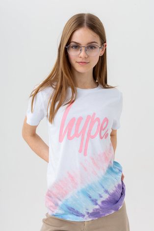 Hype t-shirt bawełniany dziecięcy kolor biały