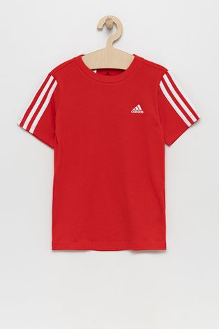 Adidas Performance Tricou de bumbac pentru copii culoarea rosu, material neted