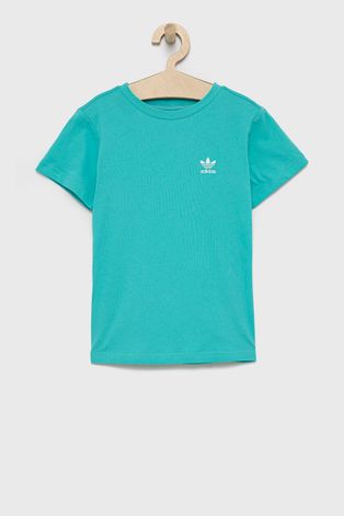 adidas Originals T-shirt dziecięcy HG1433 kolor turkusowy gładki
