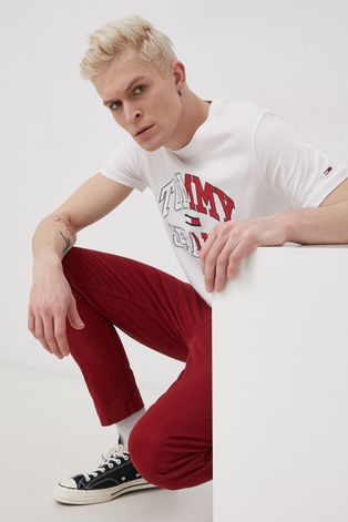 Tommy Jeans T-shirt bawełniany DM0DM12421.PPYY