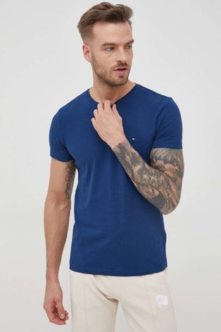Majica kratkih rukava Tommy Hilfiger za muškarce, boja: tamno plava, jednobojni model
