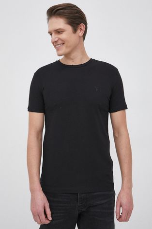 Trussardi T-shirt męski kolor czarny gładki