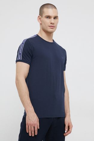 Emporio Armani Underwear t-shirt sötétkék, férfi, nyomott mintás