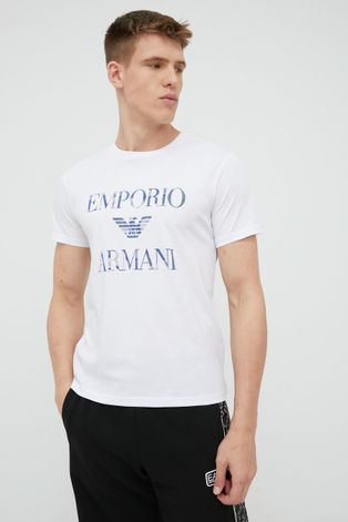 Emporio Armani Underwear t-shirt bawełniany kolor biały z nadrukiem