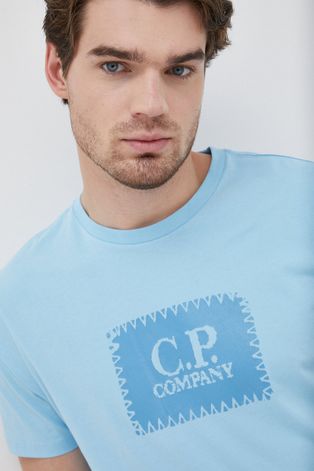 C.P. Company t-shirt bawełniany z nadrukiem