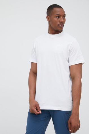 Βαμβακερό μπλουζάκι Jack Wolfskin χρώμα: άσπρο