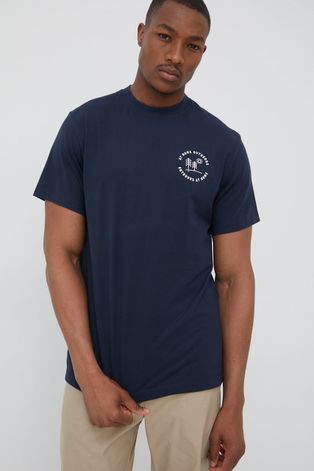 Βαμβακερό μπλουζάκι Jack Wolfskin χρώμα: ναυτικό μπλε