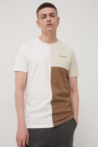 Βαμβακερό μπλουζάκι Solid χρώμα: μπεζ