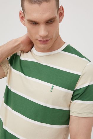 Βαμβακερό μπλουζάκι Solid χρώμα: πράσινο