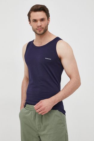 Versace t-shirt męski kolor granatowy