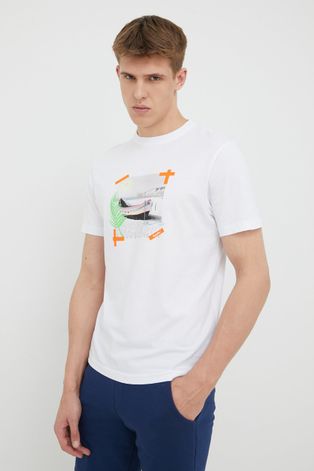 Памучна тениска RefrigiWear в бяло с принт