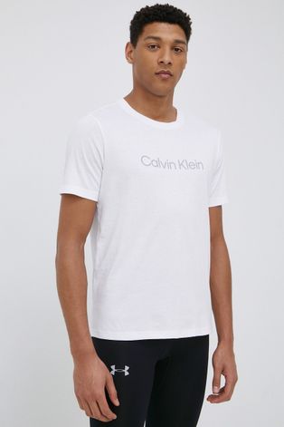Μπλουζάκι προπόνησης Calvin Klein Performance Ck Essentials χρώμα: άσπρο