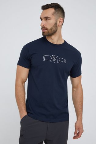 Памучна тениска CMP в тъмносиньо с принт