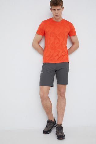 CMP T-shirt sportowy kolor pomarańczowy wzorzysty