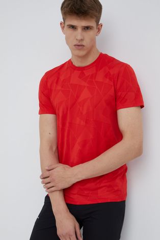 CMP T-shirt sportowy kolor czerwony wzorzysty