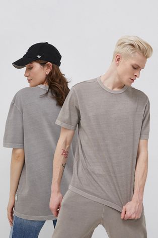 Reebok Classic T-shirt bawełniany kolor szary gładki
