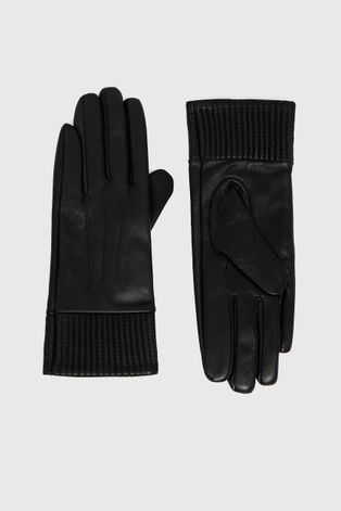 Кожаные перчатки Answear Lab женское цвет чёрный