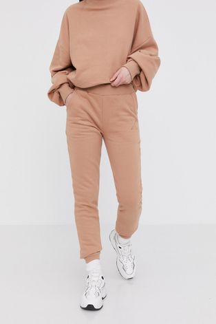 Answear Lab Spodnie damskie kolor brązowy gładkie