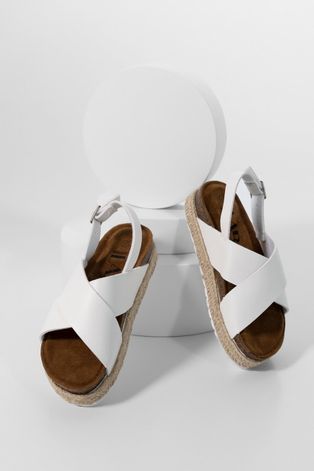 Sandale Answear Lab za žene, boja: bijela, s platformom