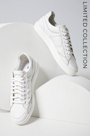 Kožené boty Answear Lab bílá barva