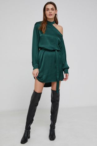 Šaty Answear Lab zelená barva, mini, jednoduché