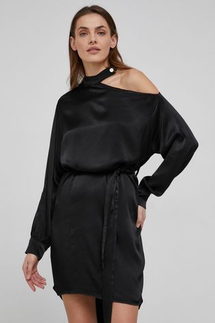 Answear Lab Sukienka kolor czarny mini prosta