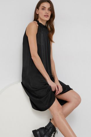 Answear Lab Sukienka kolor czarny mini rozkloszowana