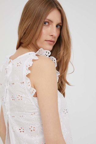 Бавовняна блузка Answear Lab жіноча колір білий візерунок