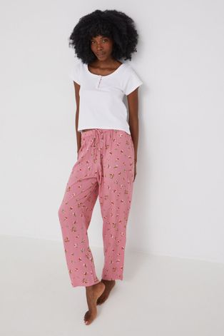 Pyžamo Answear Lab dámska, ružová farba,