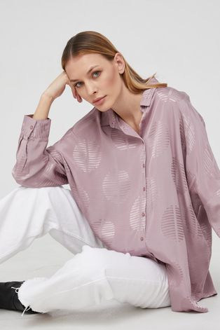Košulja Answear Lab za žene, boja: ružičasta