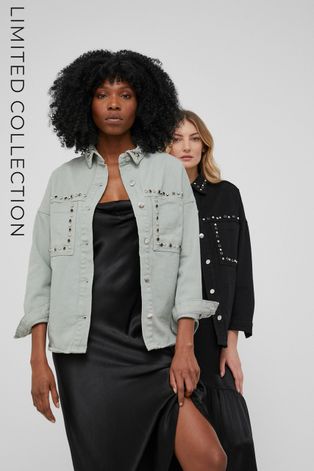 Джинсовая куртка Answear Lab X Лимитированная коллекция No Shame женская цвет серый oversize
