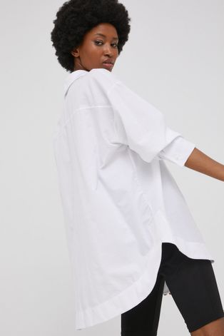 Answear Lab camasa femei, culoarea alb, cu guler clasic, relaxed