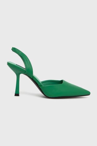 Обувки с висок ток Answear Lab в зелено