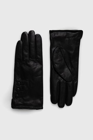 Кожени ръкавици Answear Lab дамски в черно