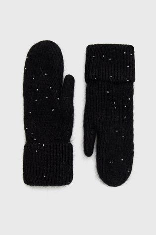 Rukavice s primjesom vune Answear Lab za žene, boja: crna
