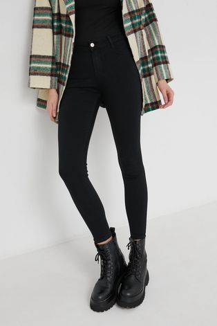 Kalhoty Answear Lab dámské, černá barva, medium waist