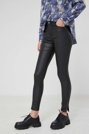 Answear Lab Spodnie damskie kolor czarny dopasowane high waist