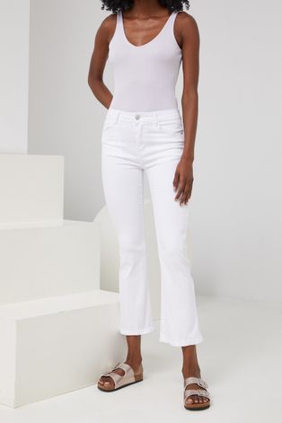 Τζιν παντελονι Answear Lab χρώμα: άσπρο,