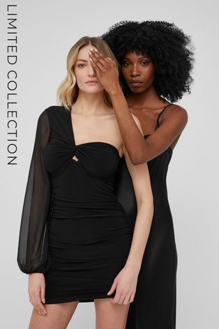 Šaty Answear Lab Answear.lab X Limitovaná kolekce No Shame černá barva, mini, přiléhavá
