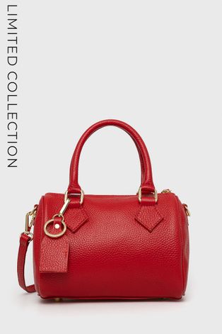 Кожена чанта Answear Lab x limited festival collection BE BRAVE в червено