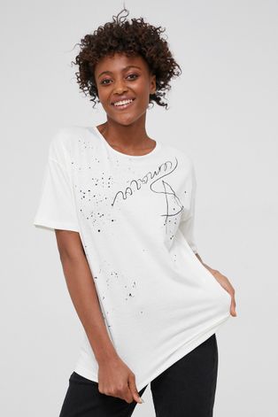 Answear Lab T-shirt bawełniany kolor biały