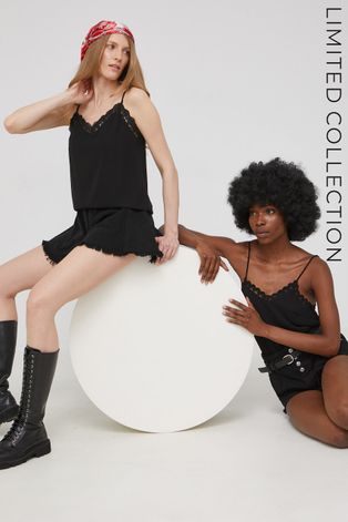 Μπλουζάκι Answear Lab X limited festival collection BE BRAVE χρώμα: μαύρο