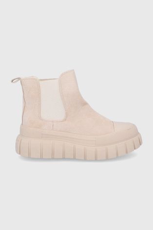 Topánky Chelsea Answear Lab béžová farba, na platforme