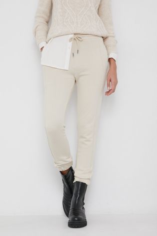 Kalhoty Answear Lab dámské, béžová barva, hladké