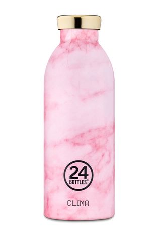 24bottles - Fľaša Clima Pink Marble 500ml