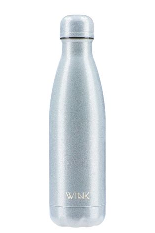 Wink Bottle - Butelka termiczna GLITTER SILVER