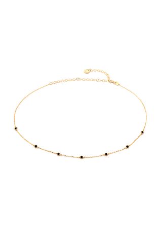 Srebrna pozlaćena ogrlica Ania Kruk Oval boja: zlatna