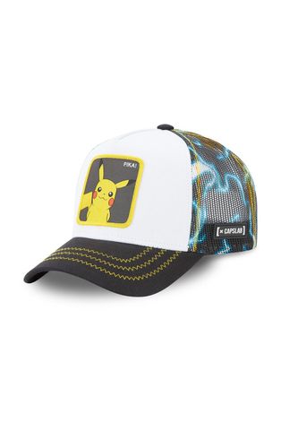 Capslab czapka Pokemon kolor biały z aplikacją